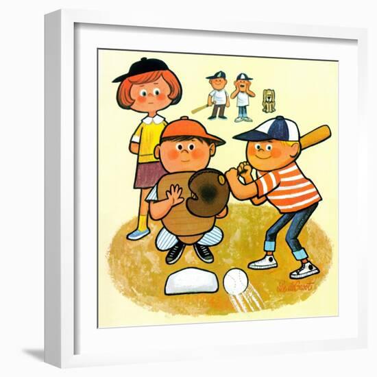 Hey Batter! - Jack & Jill-Lee deGroot-Framed Giclee Print