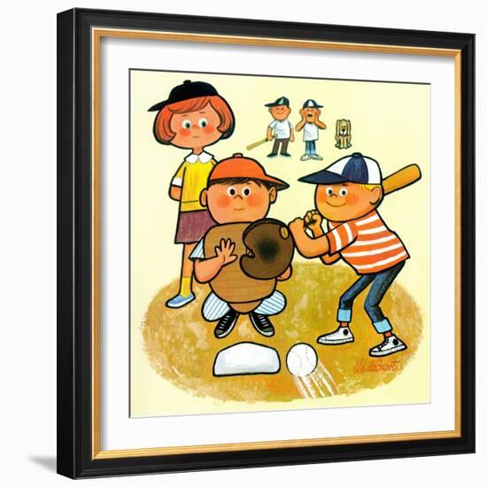 Hey Batter! - Jack & Jill-Lee deGroot-Framed Giclee Print