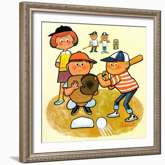 Hey Batter! - Jack & Jill-Lee deGroot-Framed Giclee Print