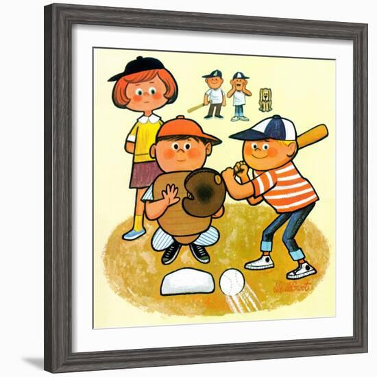 Hey Batter! - Jack & Jill-Lee deGroot-Framed Giclee Print