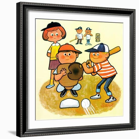 Hey Batter! - Jack & Jill-Lee deGroot-Framed Giclee Print