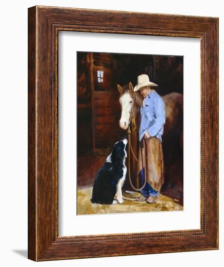 Hey, Buddy-Carolyne Hawley-Framed Premium Giclee Print