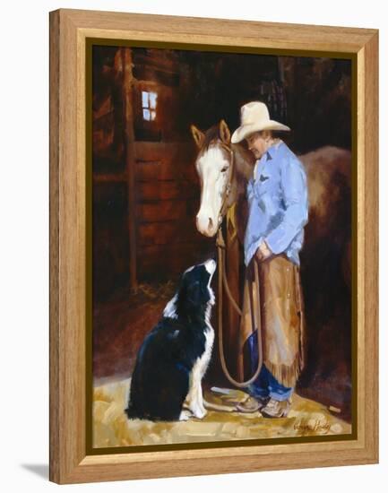 Hey, Buddy-Carolyne Hawley-Framed Stretched Canvas