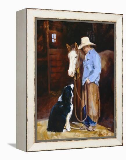 Hey, Buddy-Carolyne Hawley-Framed Stretched Canvas