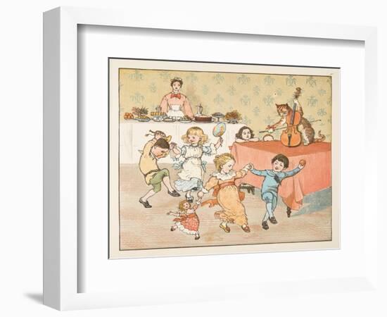 Hey, Diddle, Diddle, from the Hey Diddle Diddle Picture Book, Pub.1882 (Colour Engraving)-Randolph Caldecott-Framed Giclee Print