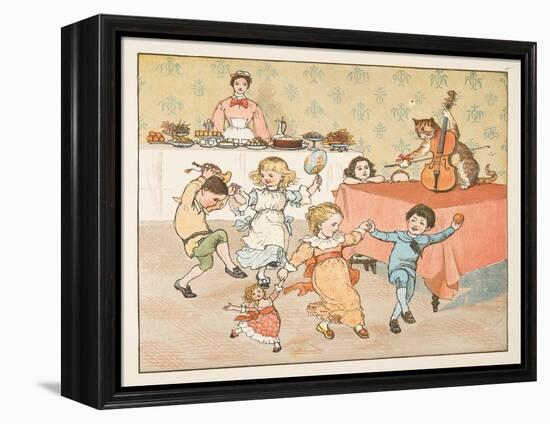 Hey, Diddle, Diddle, from the Hey Diddle Diddle Picture Book, Pub.1882 (Colour Engraving)-Randolph Caldecott-Framed Premier Image Canvas