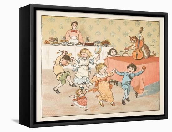 Hey, Diddle, Diddle, from the Hey Diddle Diddle Picture Book, Pub.1882 (Colour Engraving)-Randolph Caldecott-Framed Premier Image Canvas