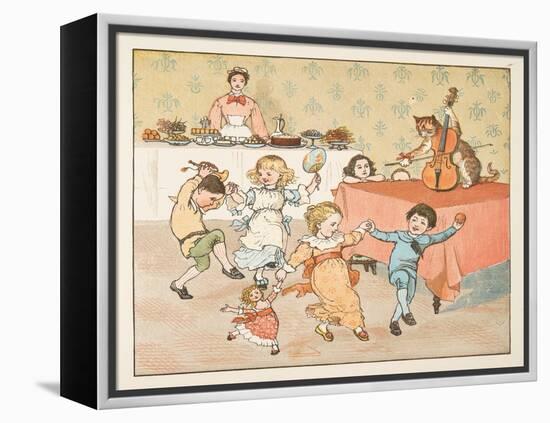 Hey, Diddle, Diddle, from the Hey Diddle Diddle Picture Book, Pub.1882 (Colour Engraving)-Randolph Caldecott-Framed Premier Image Canvas