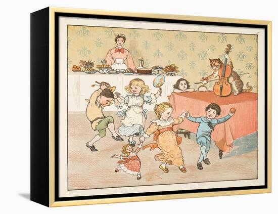 Hey, Diddle, Diddle, from the Hey Diddle Diddle Picture Book, Pub.1882 (Colour Engraving)-Randolph Caldecott-Framed Premier Image Canvas