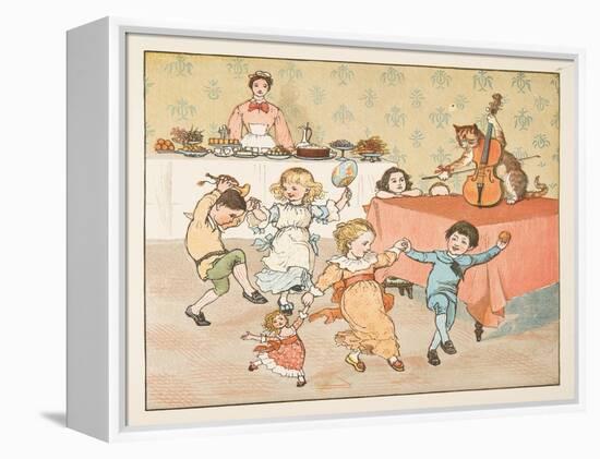 Hey, Diddle, Diddle, from the Hey Diddle Diddle Picture Book, Pub.1882 (Colour Engraving)-Randolph Caldecott-Framed Premier Image Canvas