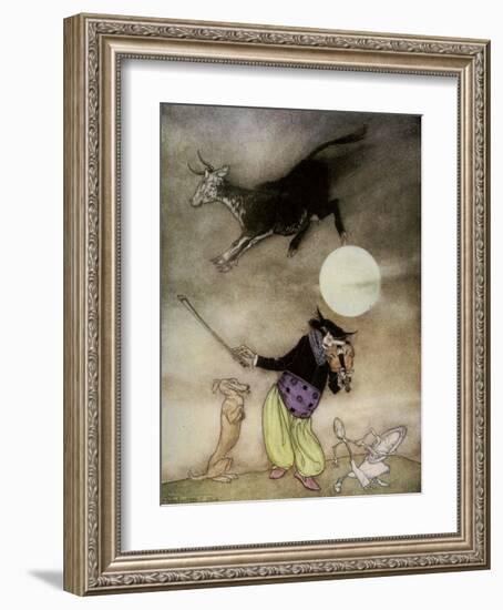 Hey Diddle Diddle, Old Nursery Thymes-Arthur Rackham-Framed Art Print