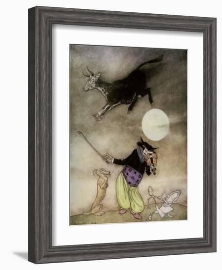 Hey Diddle Diddle, Old Nursery Thymes-Arthur Rackham-Framed Art Print