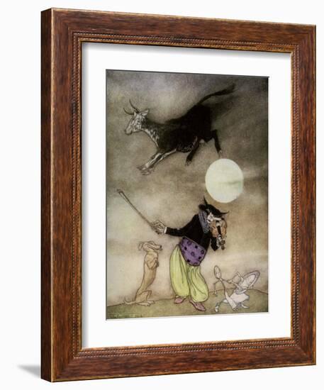 Hey Diddle Diddle, Old Nursery Thymes-Arthur Rackham-Framed Art Print