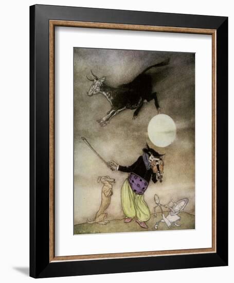 Hey Diddle Diddle, Old Nursery Thymes-Arthur Rackham-Framed Art Print