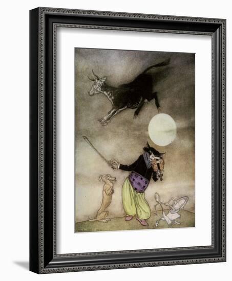 Hey Diddle Diddle, Old Nursery Thymes-Arthur Rackham-Framed Art Print