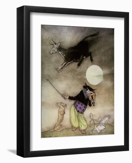 Hey Diddle Diddle, Old Nursery Thymes-Arthur Rackham-Framed Art Print