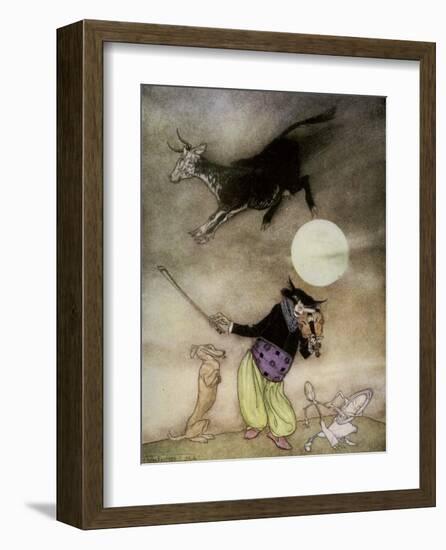 Hey Diddle Diddle, Old Nursery Thymes-Arthur Rackham-Framed Art Print