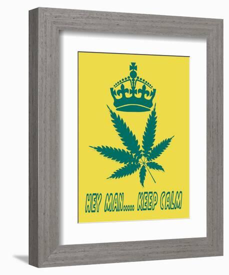 Hey Man Keep Calm-cotton-al-Framed Premium Giclee Print