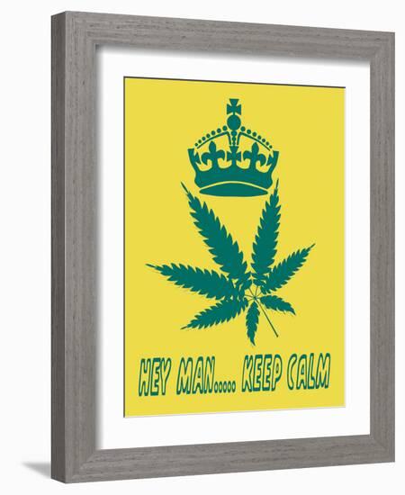 Hey Man Keep Calm-cotton-al-Framed Art Print