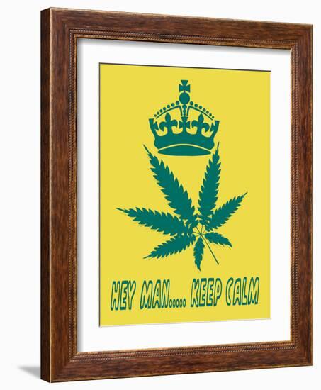 Hey Man Keep Calm-cotton-al-Framed Art Print