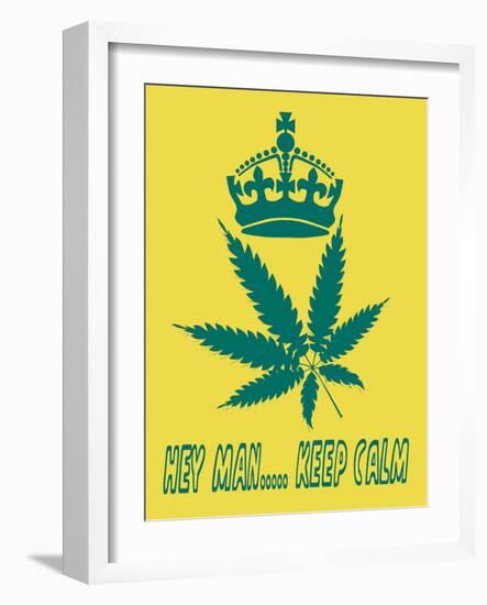 Hey Man Keep Calm-cotton-al-Framed Art Print