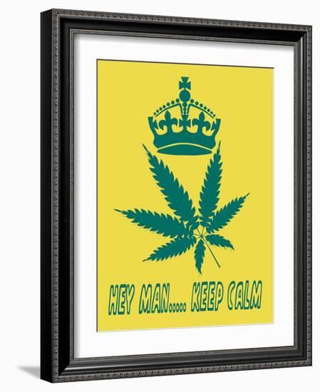 Hey Man Keep Calm-cotton-al-Framed Art Print