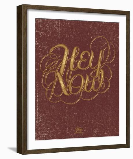 Hey Now-Hero Design-Framed Serigraph