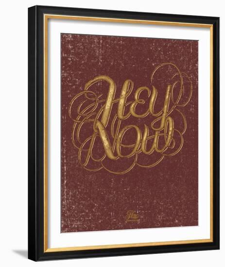 Hey Now-Hero Design-Framed Serigraph