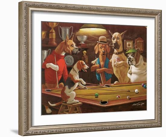 Hey! One Leg on the Floor-Arthur Sarnoff-Framed Art Print