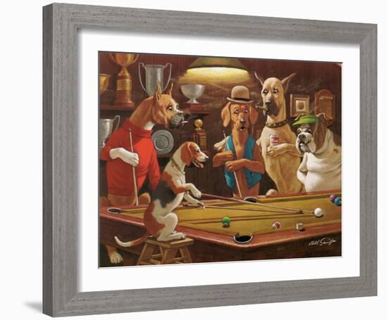 Hey! One Leg on the Floor-Arthur Sarnoff-Framed Art Print