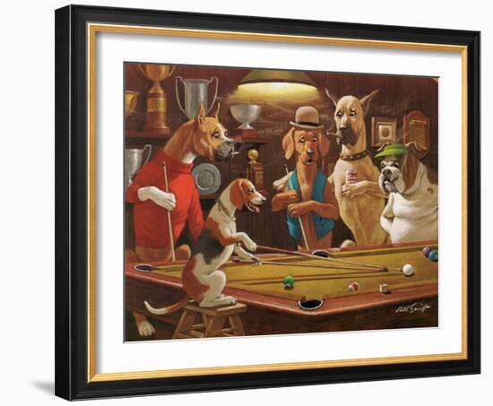 Hey! One Leg on the Floor-Arthur Sarnoff-Framed Art Print