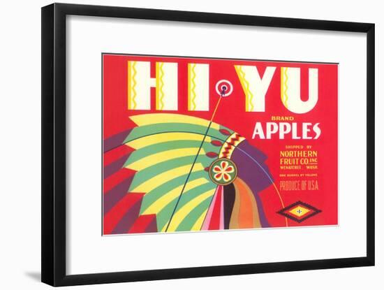 Hi Yu Apples Crate Label-null-Framed Art Print