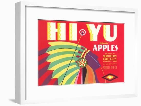 Hi Yu Apples Crate Label-null-Framed Art Print