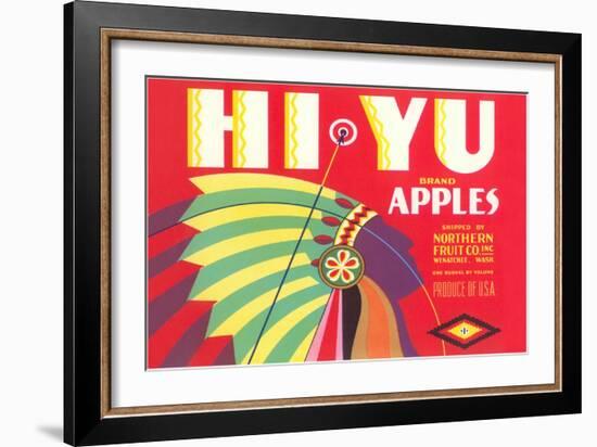 Hi Yu Apples Crate Label-null-Framed Art Print
