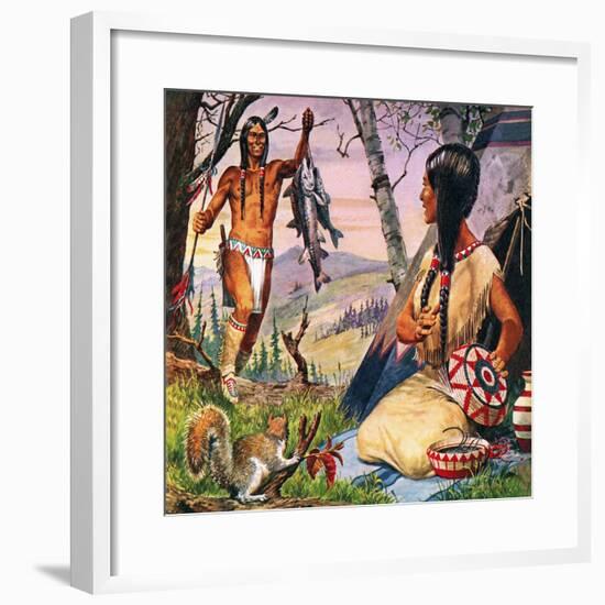 Hiawatha and Minnehaha-Robert Brook-Framed Giclee Print