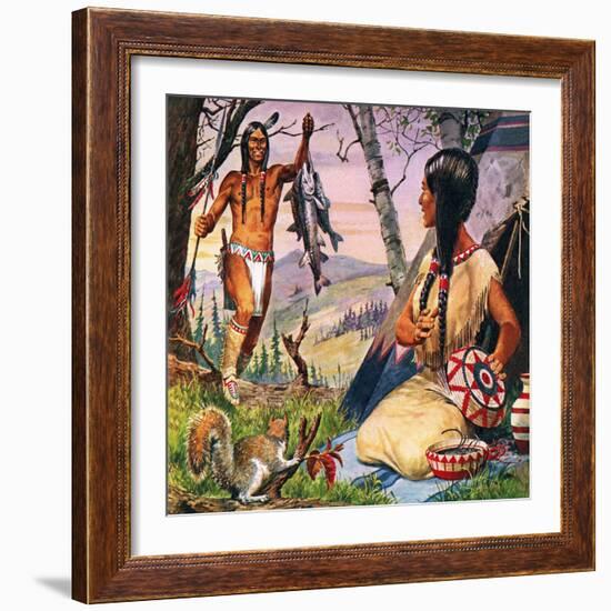 Hiawatha and Minnehaha-Robert Brook-Framed Giclee Print