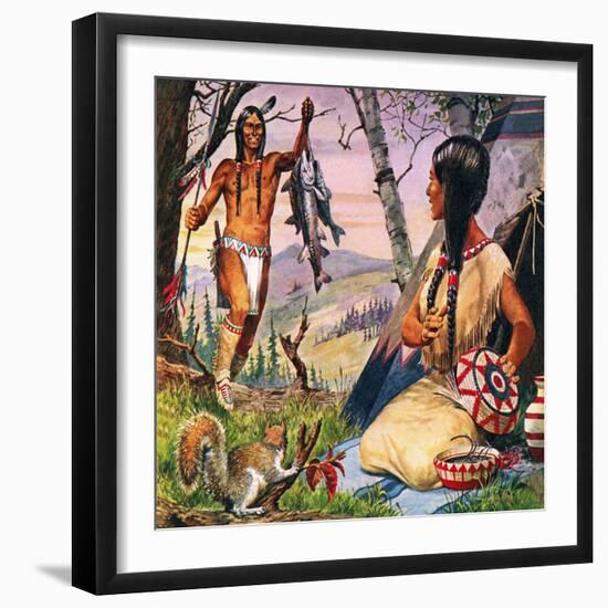 Hiawatha and Minnehaha-Robert Brook-Framed Giclee Print