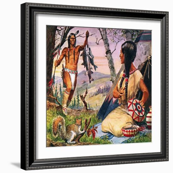 Hiawatha and Minnehaha-Robert Brook-Framed Giclee Print