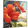 Hibiscus Beach Day-Kerne Erickson-Mounted Premium Giclee Print