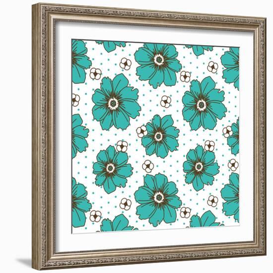 Hibiscus Dot-Joanne Paynter Design-Framed Giclee Print