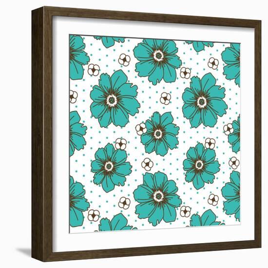 Hibiscus Dot-Joanne Paynter Design-Framed Giclee Print