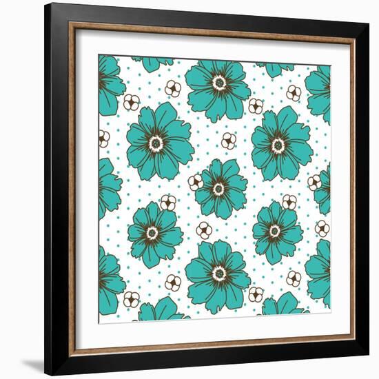 Hibiscus Dot-Joanne Paynter Design-Framed Giclee Print