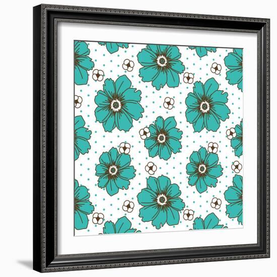 Hibiscus Dot-Joanne Paynter Design-Framed Giclee Print