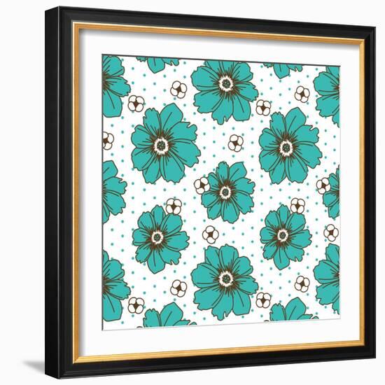 Hibiscus Dot-Joanne Paynter Design-Framed Giclee Print