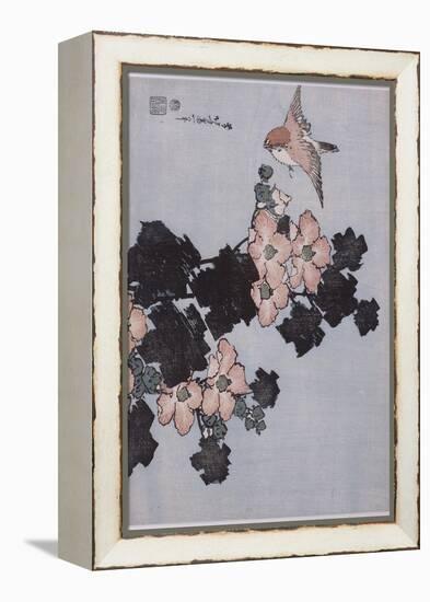 Hibiscus et moineau-Katsushika Hokusai-Framed Premier Image Canvas