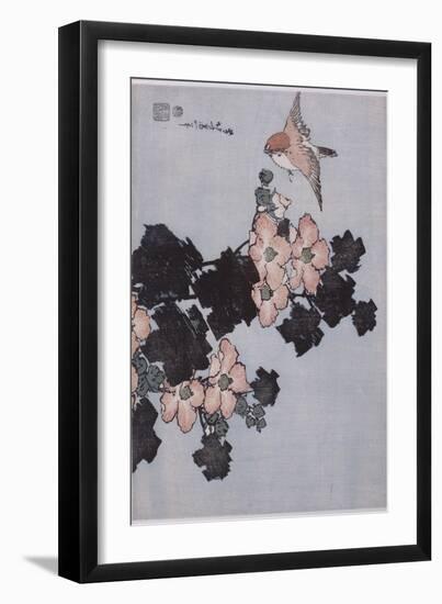 Hibiscus et moineau-Katsushika Hokusai-Framed Giclee Print