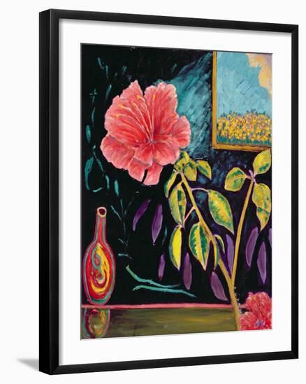 Hibiscus with Vase-Patricia Eyre-Framed Giclee Print