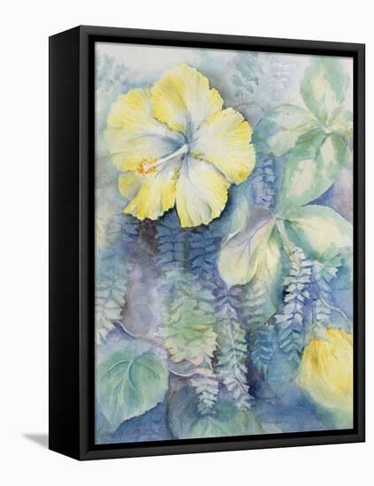 Hibiscus, Yellow-Karen Armitage-Framed Premier Image Canvas