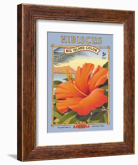 Hibiscus-Kerne Erickson-Framed Art Print