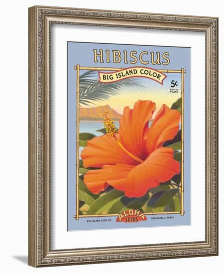 Hibiscus-Kerne Erickson-Framed Art Print